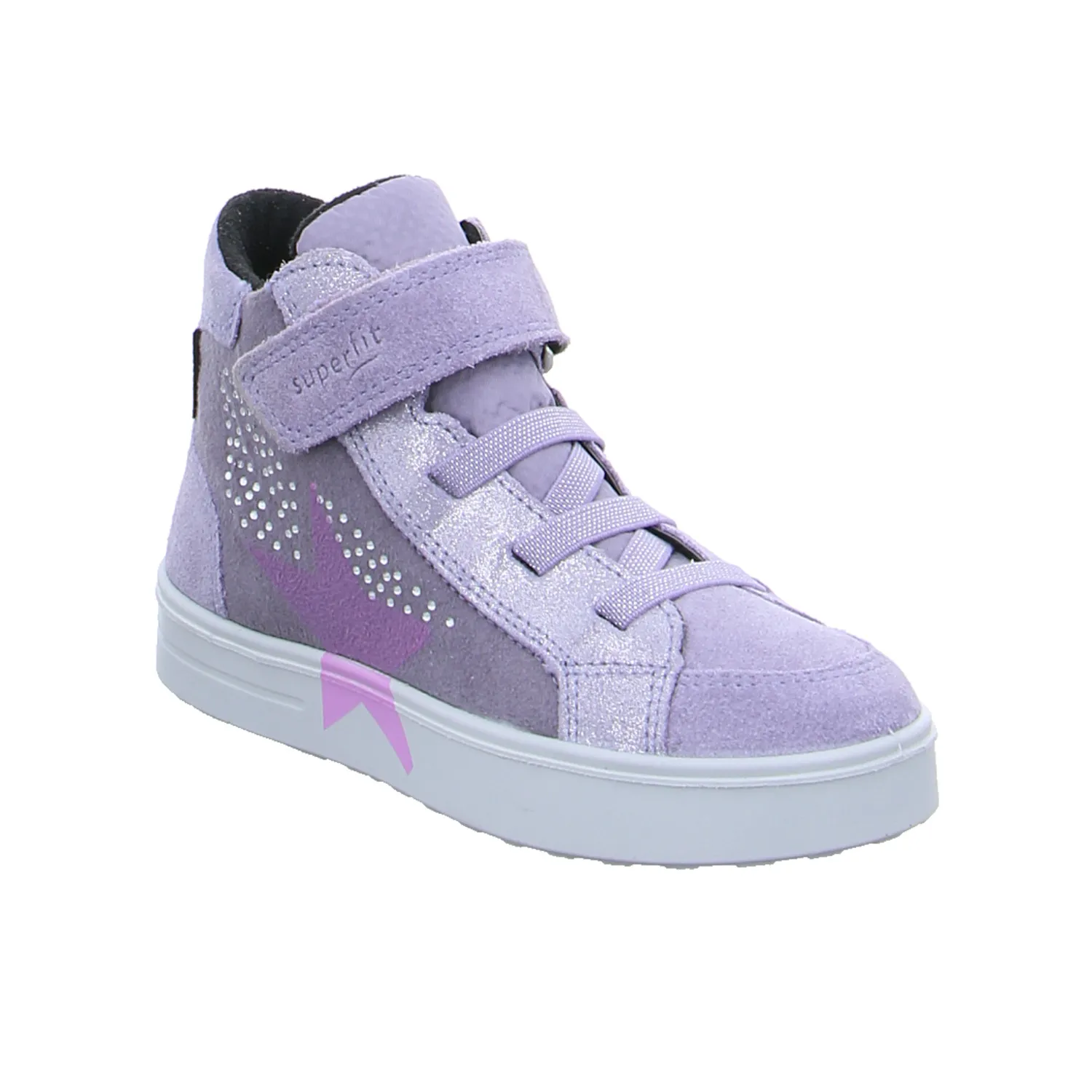 SUPERFIT Kleinkinder-Halbschuh Binder Rosa Textil  Sneaker high