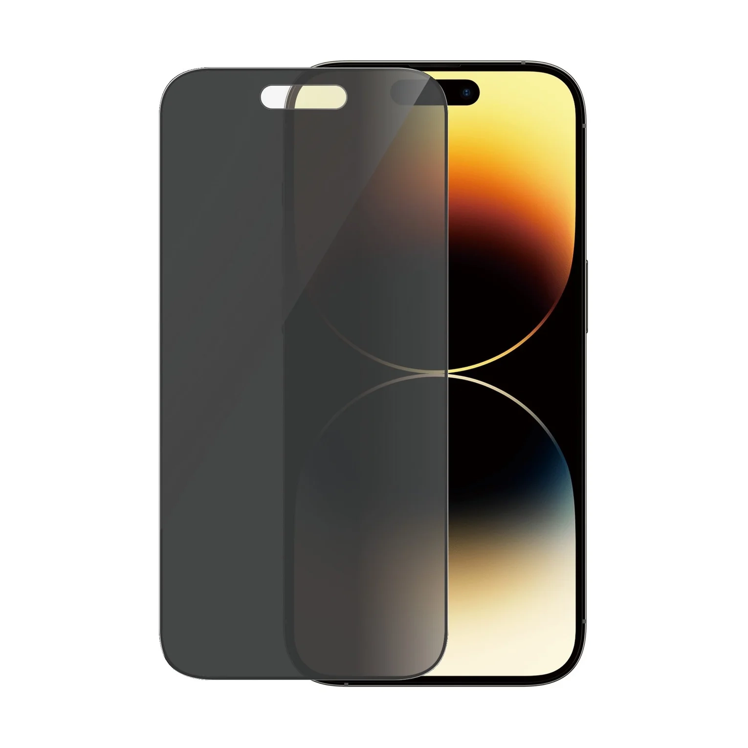 iPhone 14 Pro Ultra Wide Fit Panzerglas Privacy Displayschutz mit EasyAligner Case Friendly (P2784)