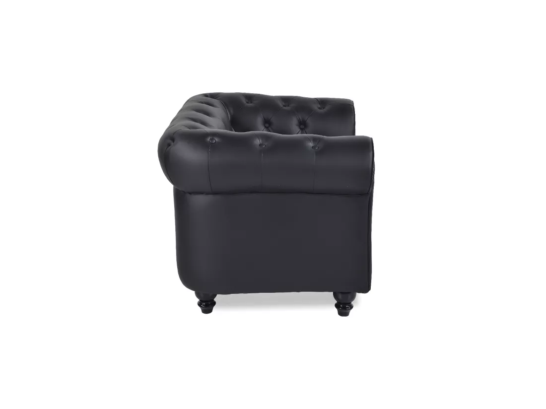 Canapé Chesterfield 2 Places Regency Noir