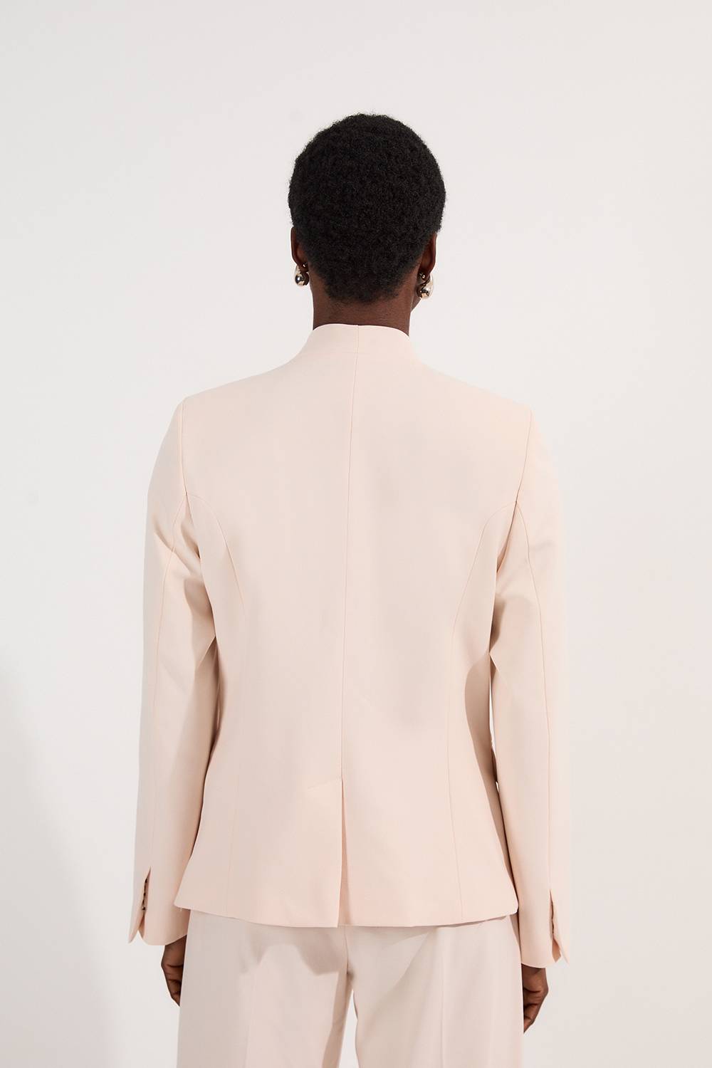 KarenMillen Blazer tailleur asymétrique à simple boutonnage, stretch et compact