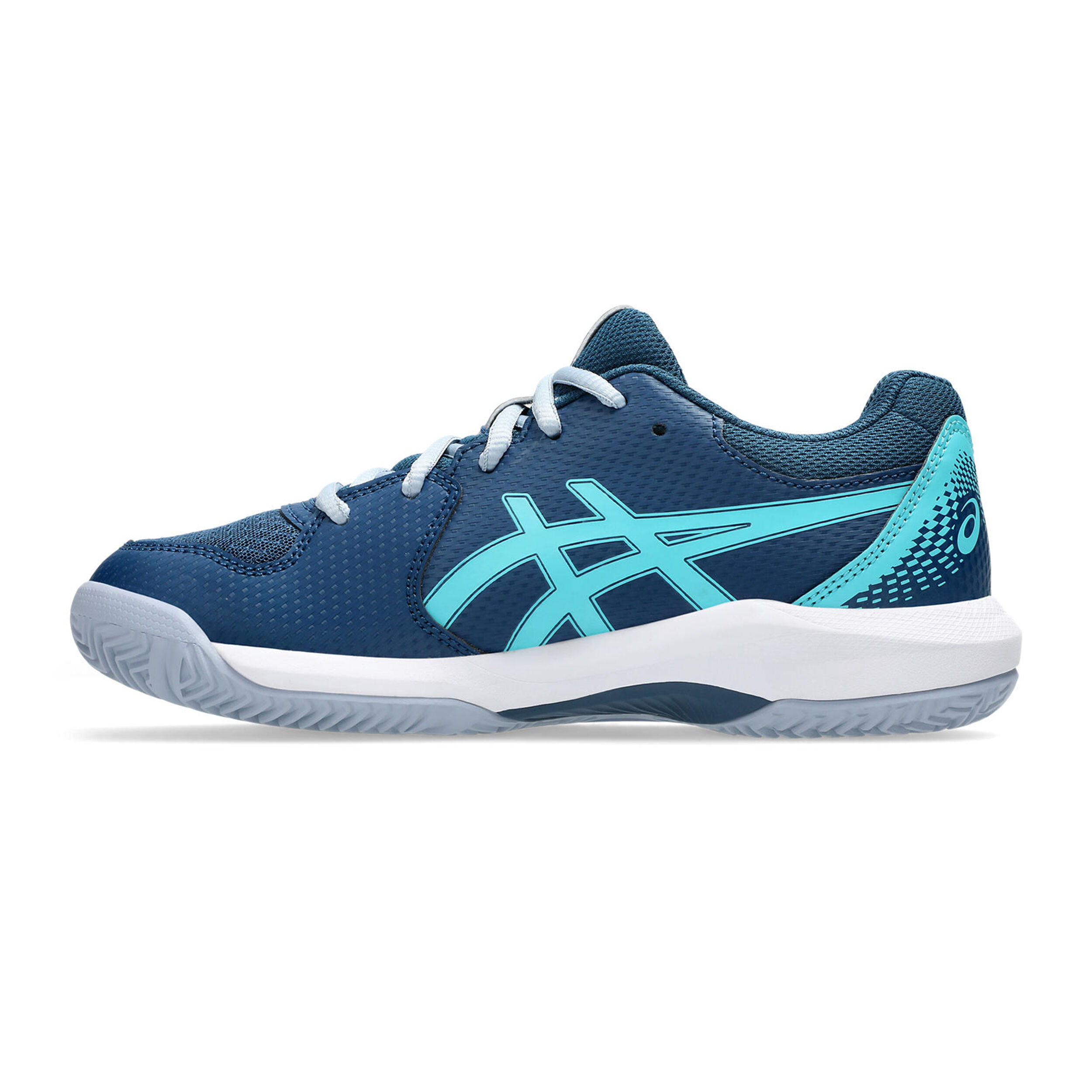ASICS Gel-Dedicate Chaussures Padel Enfants - Bleu Petrol, Bleu Gris