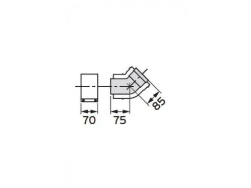 Vaillant EcoTEC bøjning 45° 2 stk. 80/125 mm