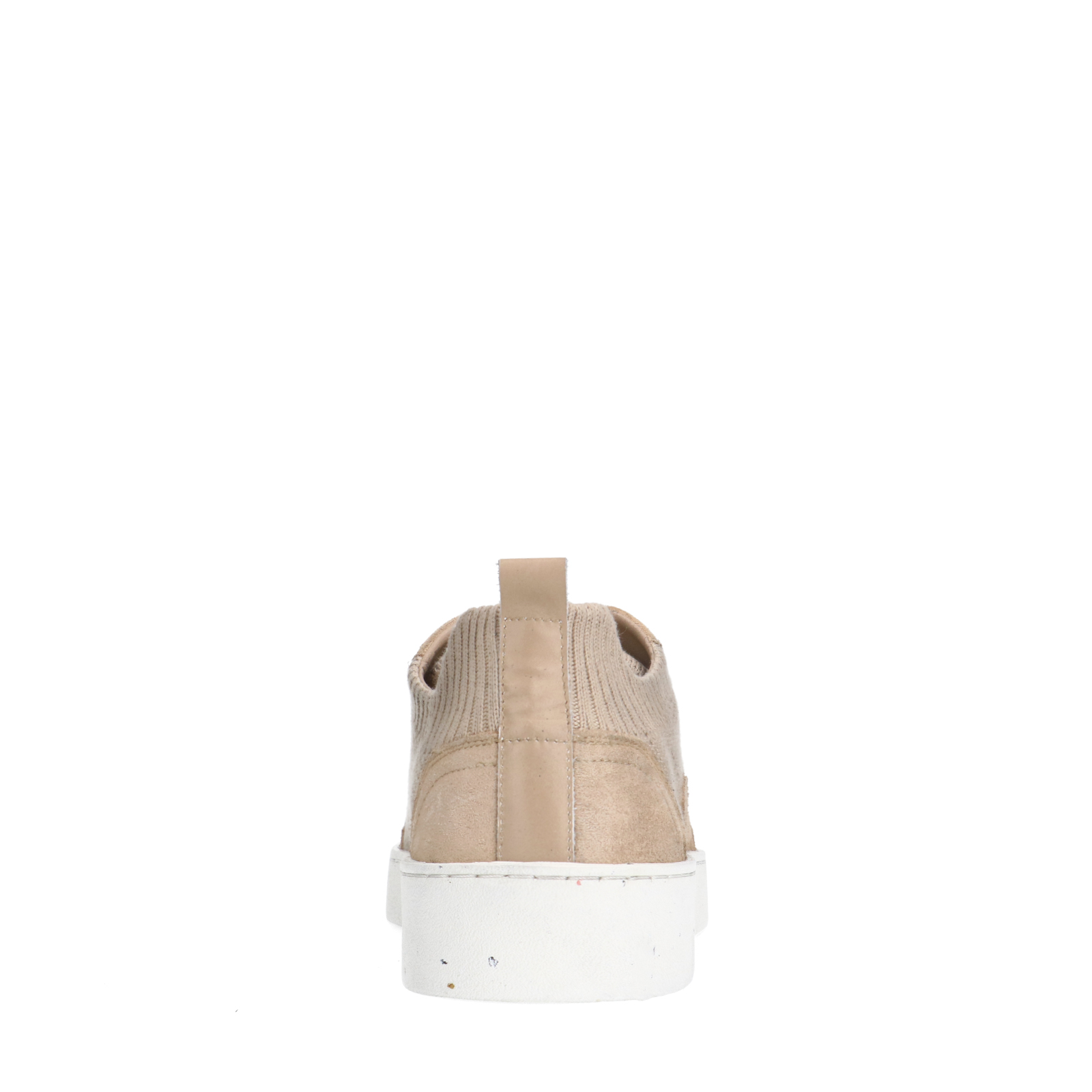 Beige knit fabric sneakers