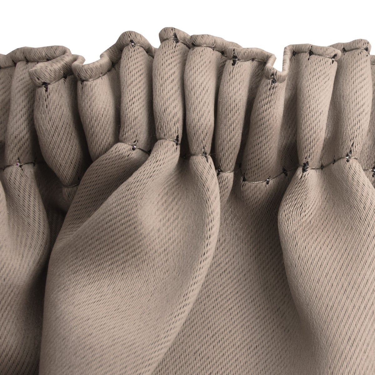 Beautissu Amelie BK gordijn met gerimpelde band 140x245cm Zand (set van 2)