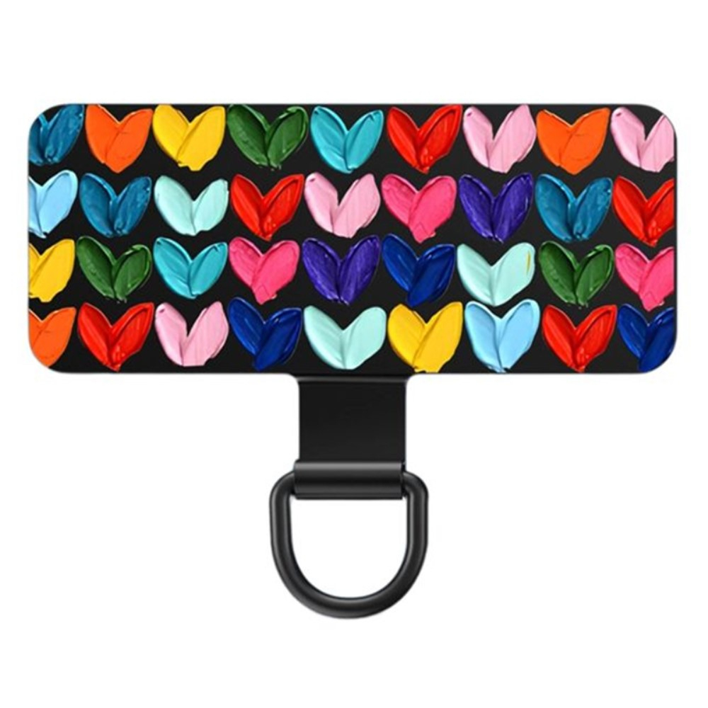 (5er Set) Universal Einlagen für Necklace Umhängeband - Funky Colors (Schwarz)