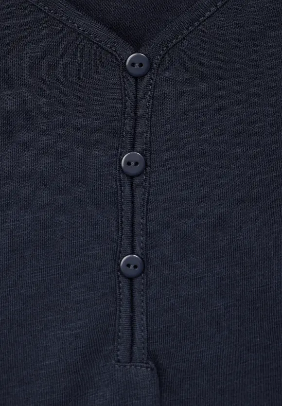 T-Shirt mit Spitzendetail - deep blue