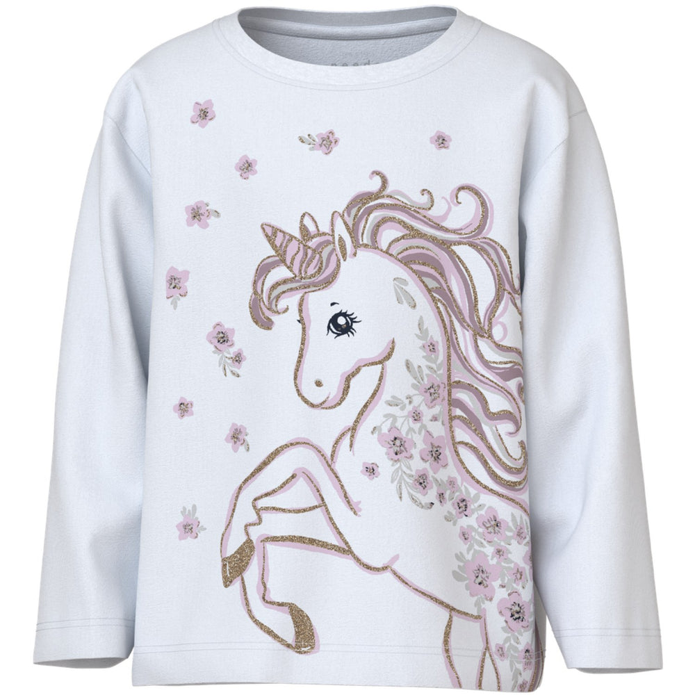 Køb Name It Bright White Unicorn Valiane Regular Bluse