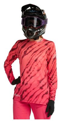 Maillot Manches Longues Femme Dharco Race Val Di Sole Rose/Orange