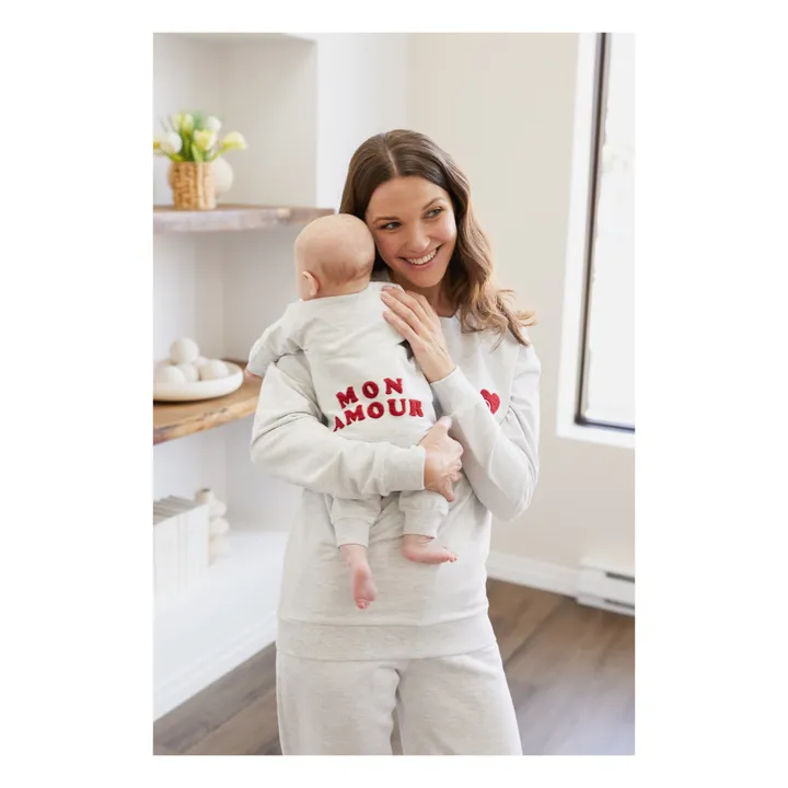 Petit Lem Combinaison Mon Amour | Gris