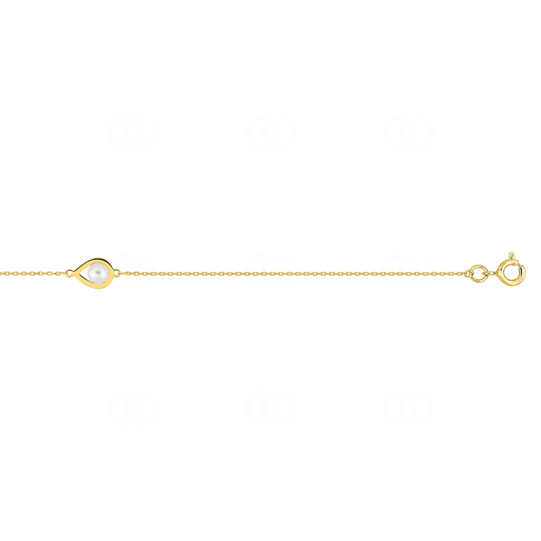 Armband 750/18 K Gelbgold mit Süsswasserzuchtperle 4.0mm