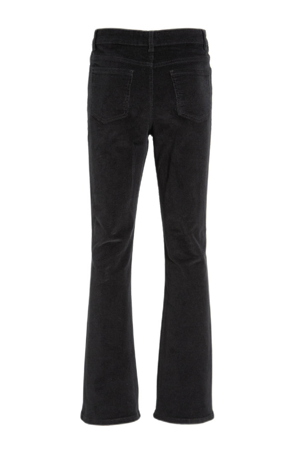 anytime corduroy flared broek zwart