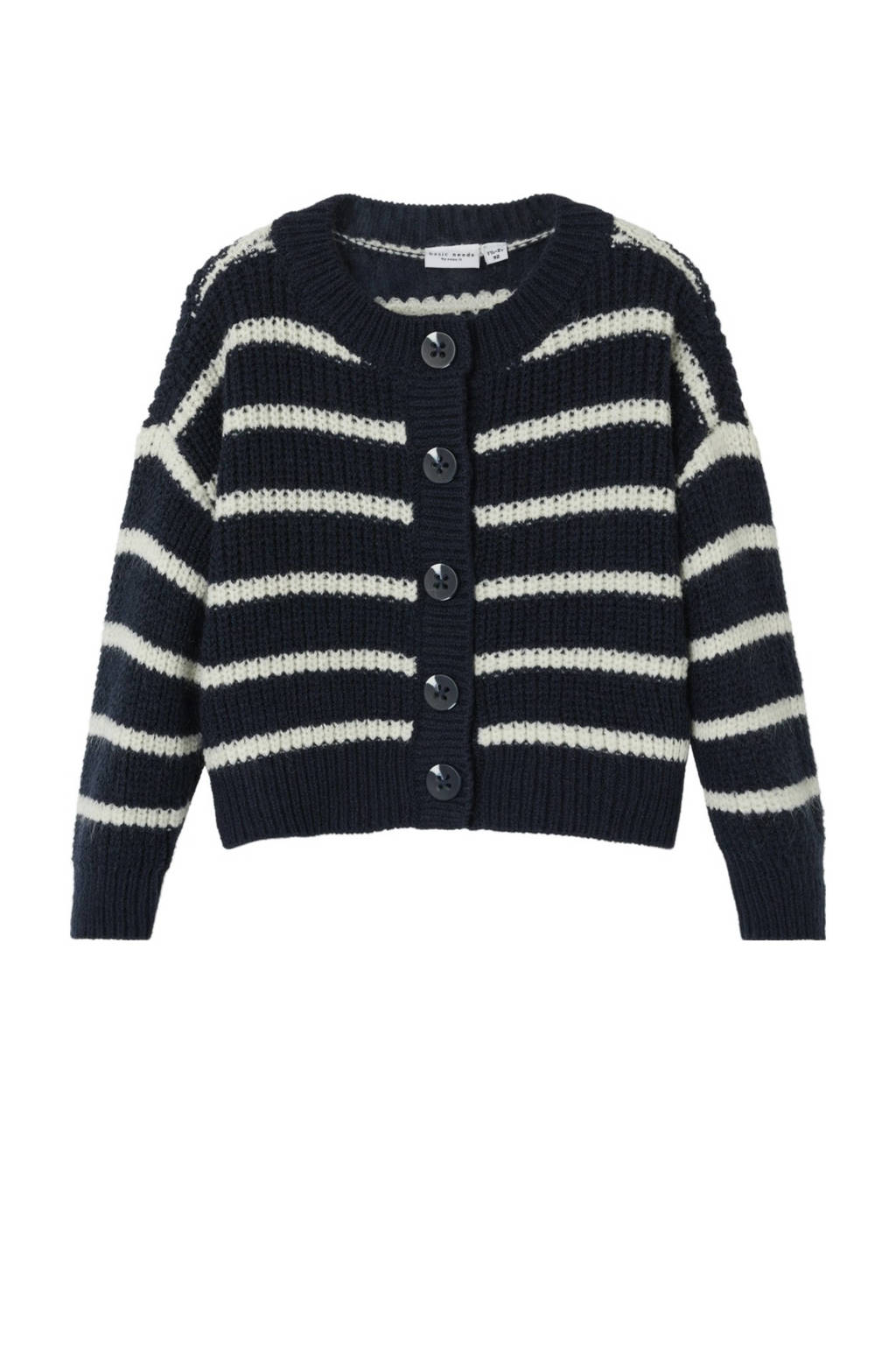 NAME IT gestreept vest NMFVERONJA donkerblauw/ecru