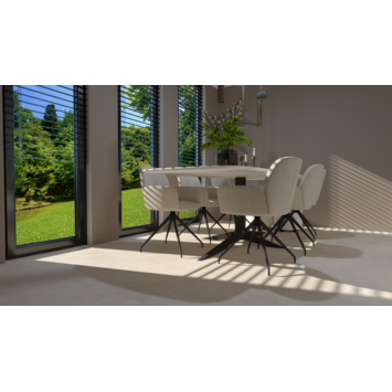 Vloertegel Tundra betonlook 60 cm x 60 cm keramiek beige 1,44 m²