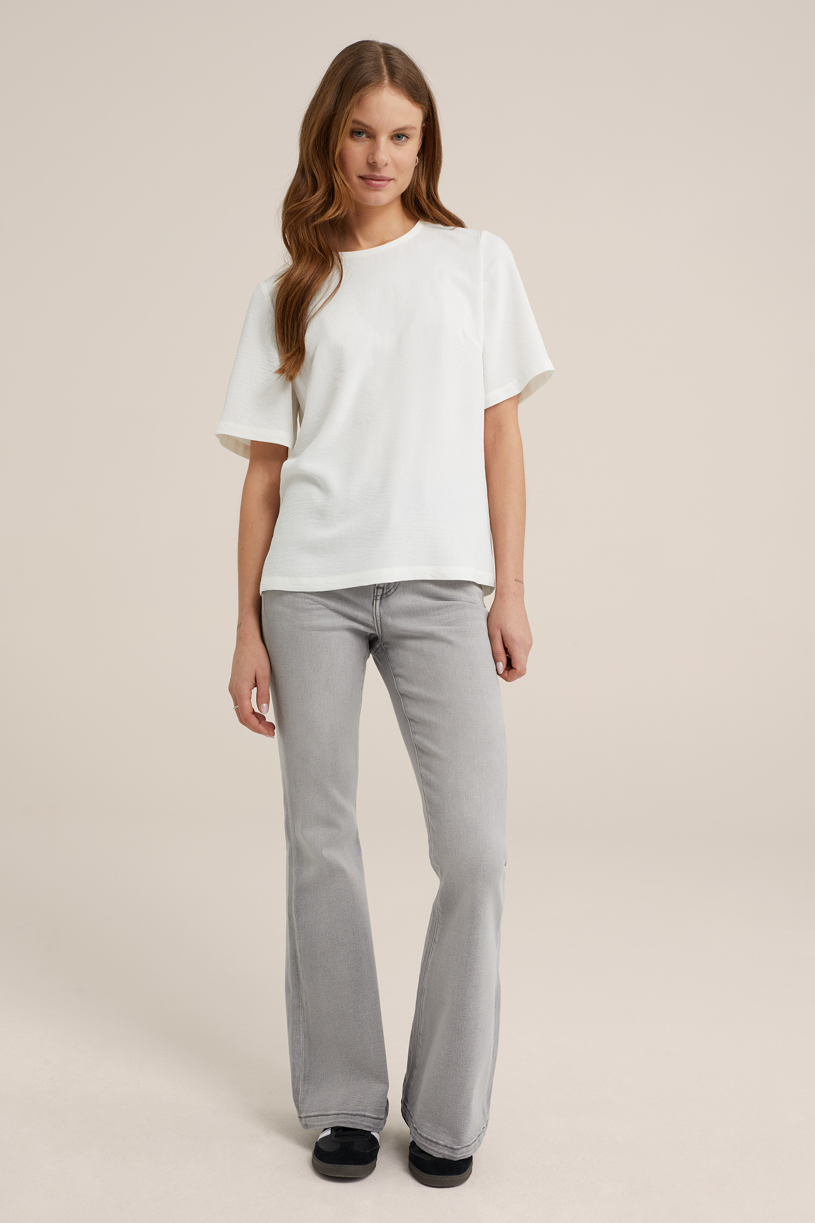 geweven top WE Fashion Wit