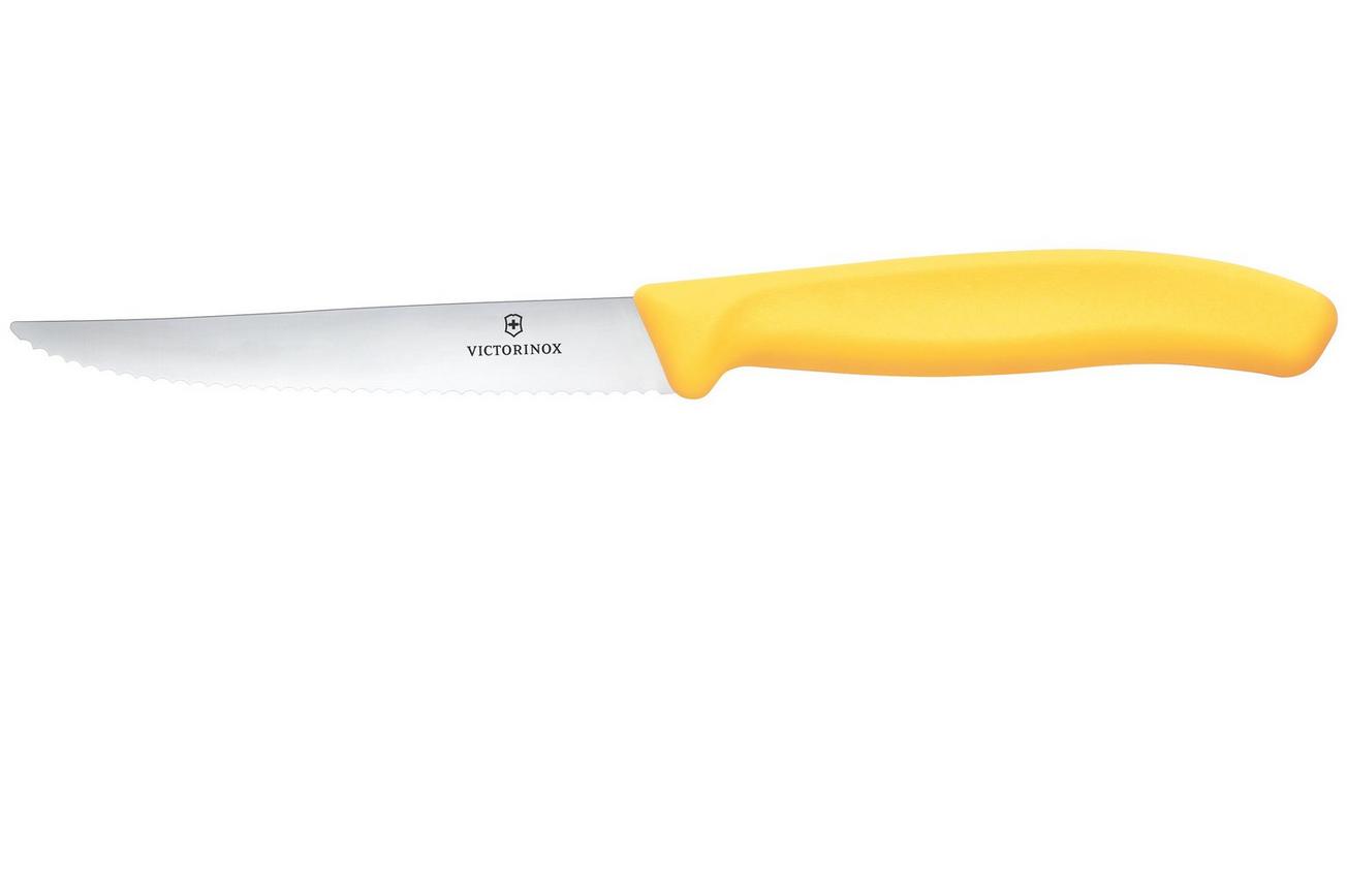 Victorinox Swiss Classic Steak & Pizza Knife 6.7238.C1 Wavy, Yellow, gekarteld steakmes