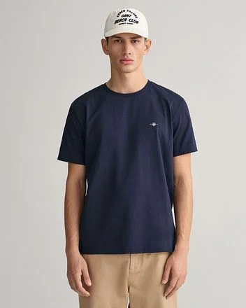 Gant T-shirt Shield Logo Navy 2003184-433 kopen