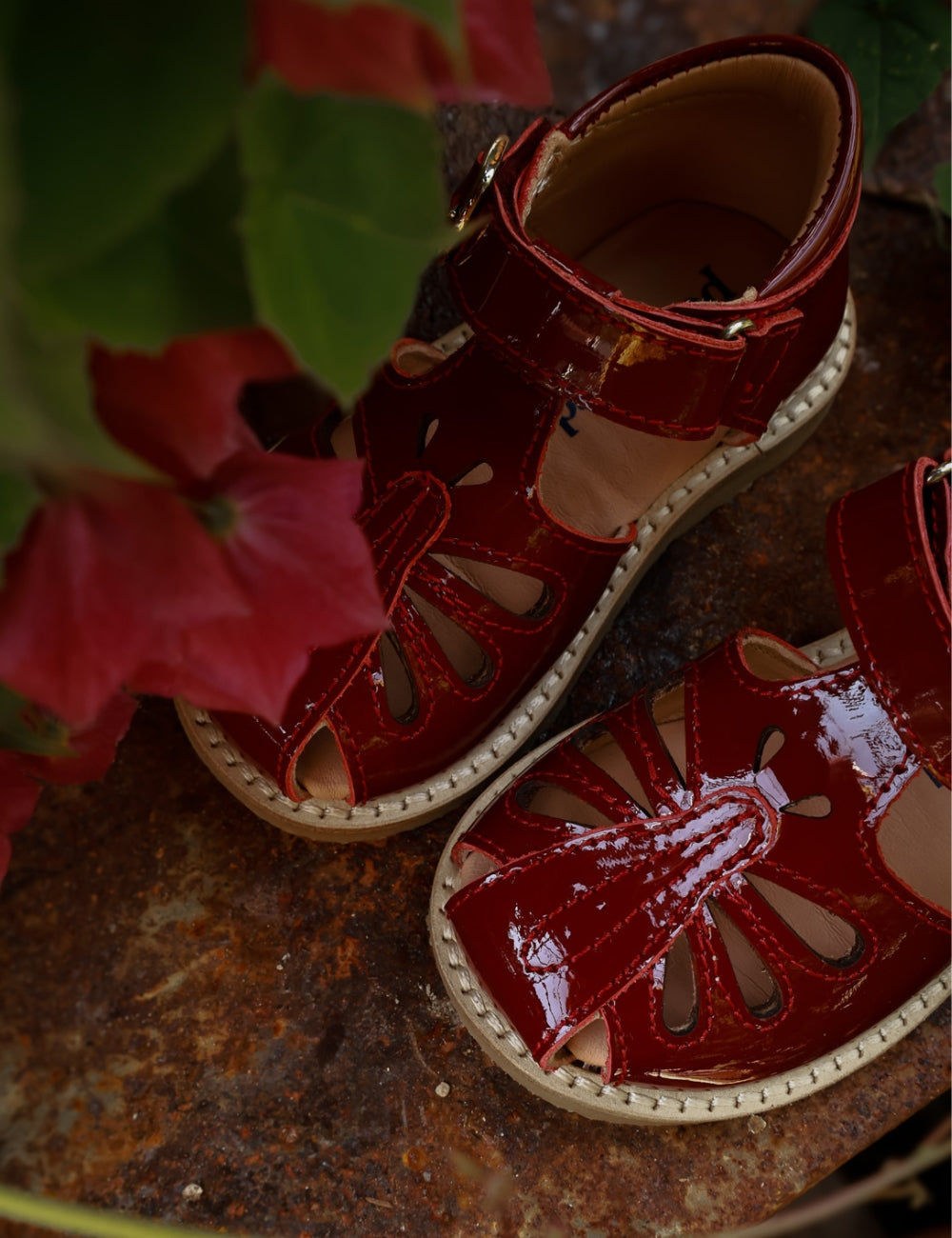 Butterfly Sandal - Cherry Patent