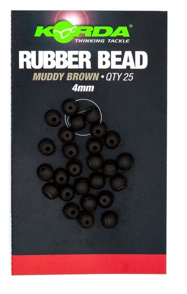 Perles en Caoutchouc Korda 4mm Rubber Bead (25 pièces)