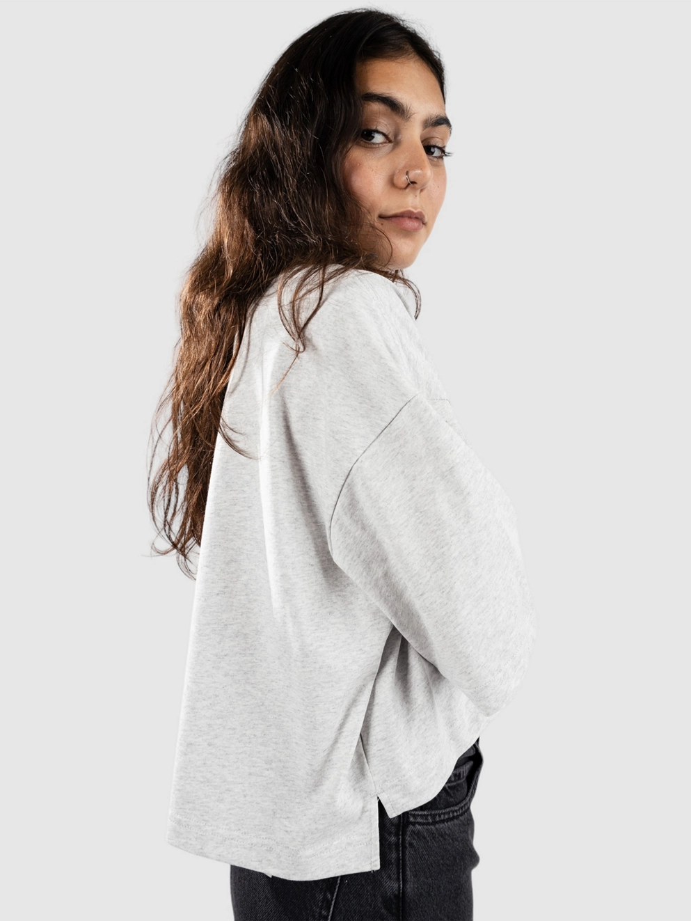 New Balance Logo Relaxed Jersey T-Shirt ash heather
