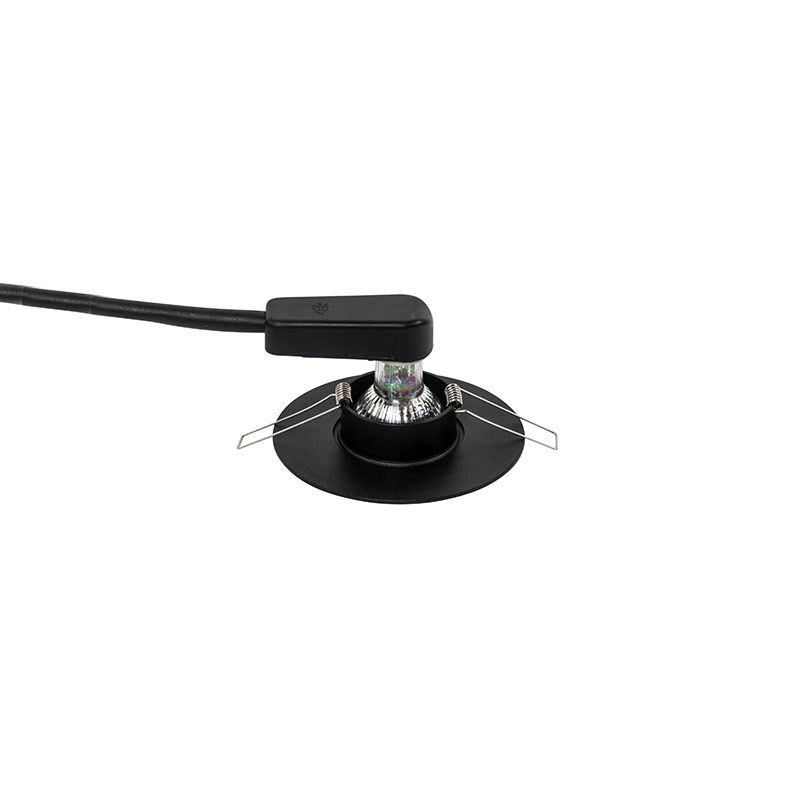 Moderne inbouwspot zwart GU10 50mm - Buco