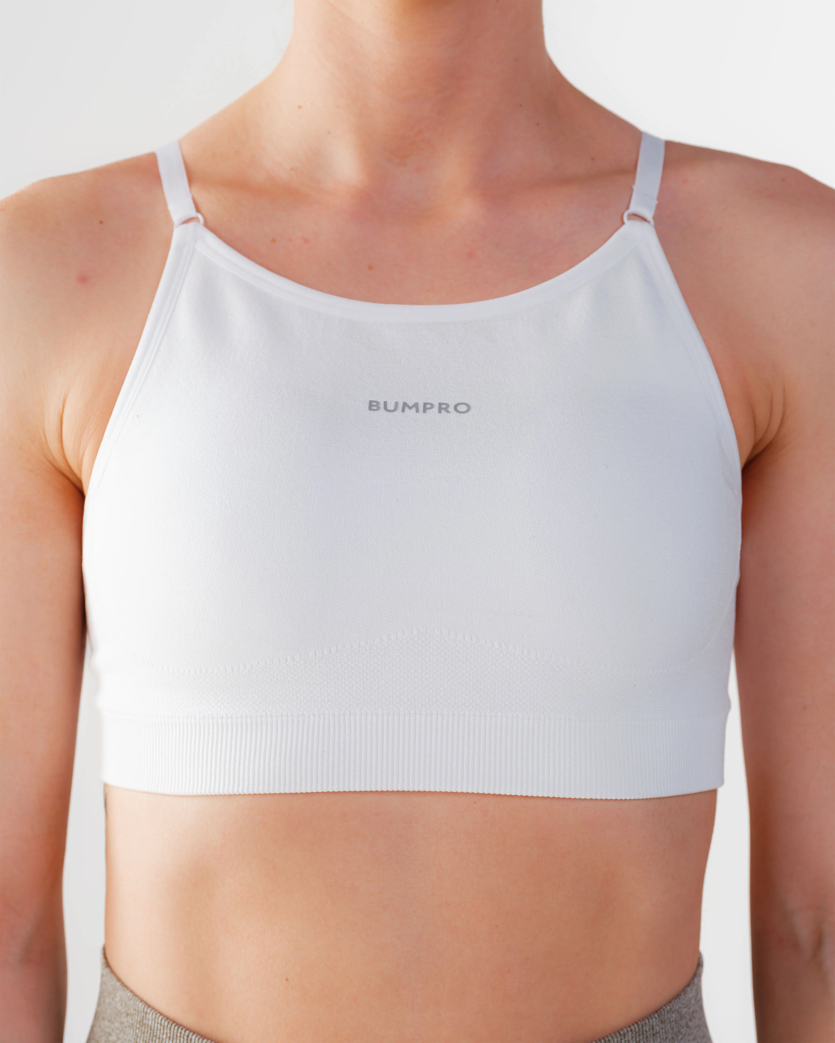 Bumpro SETT Beam Logo Tights Solid Grey &amp; Power Up! Bra White Brilliant