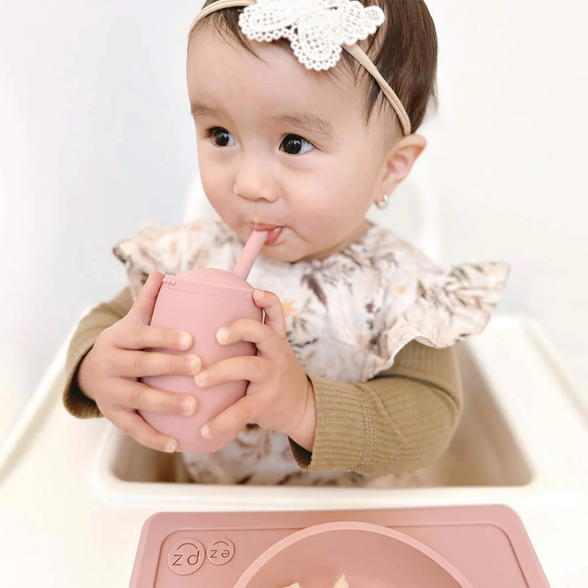 EZ PZ Fun Gobelet Mini Cup et Paille - Blush