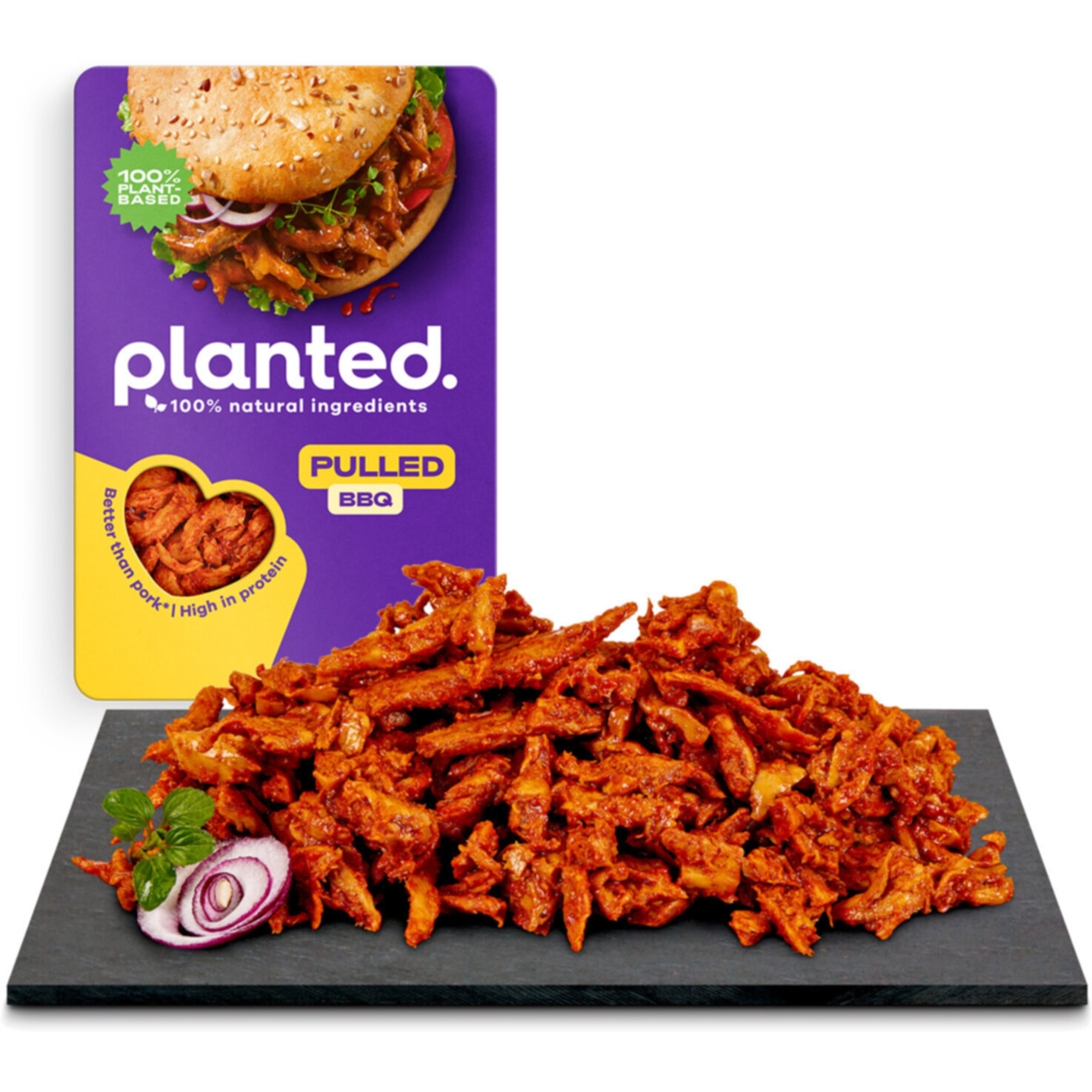 Planted pulled BBQ vegane Alternative zu Geschnetzeltes -