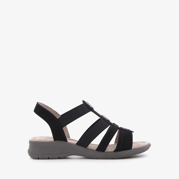 Softline dames sandalen met zilverkleurige knopen