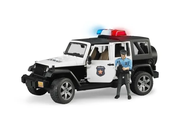 Bruder Jeep Wrangler Rubicon Police vehicle with police officer and accessories toy