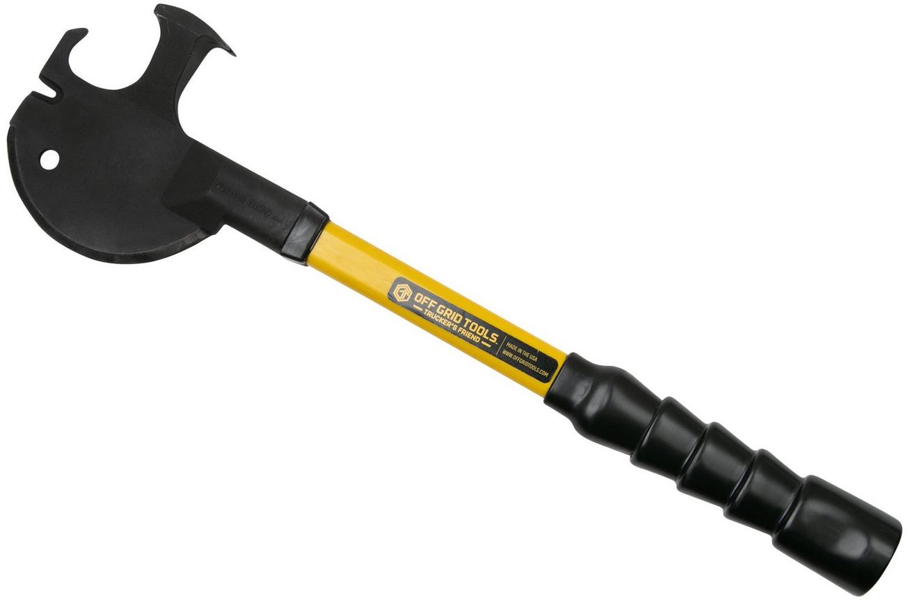 Off Grid Tools Trucker's Friend, geel, koolstofstaal, handbijl