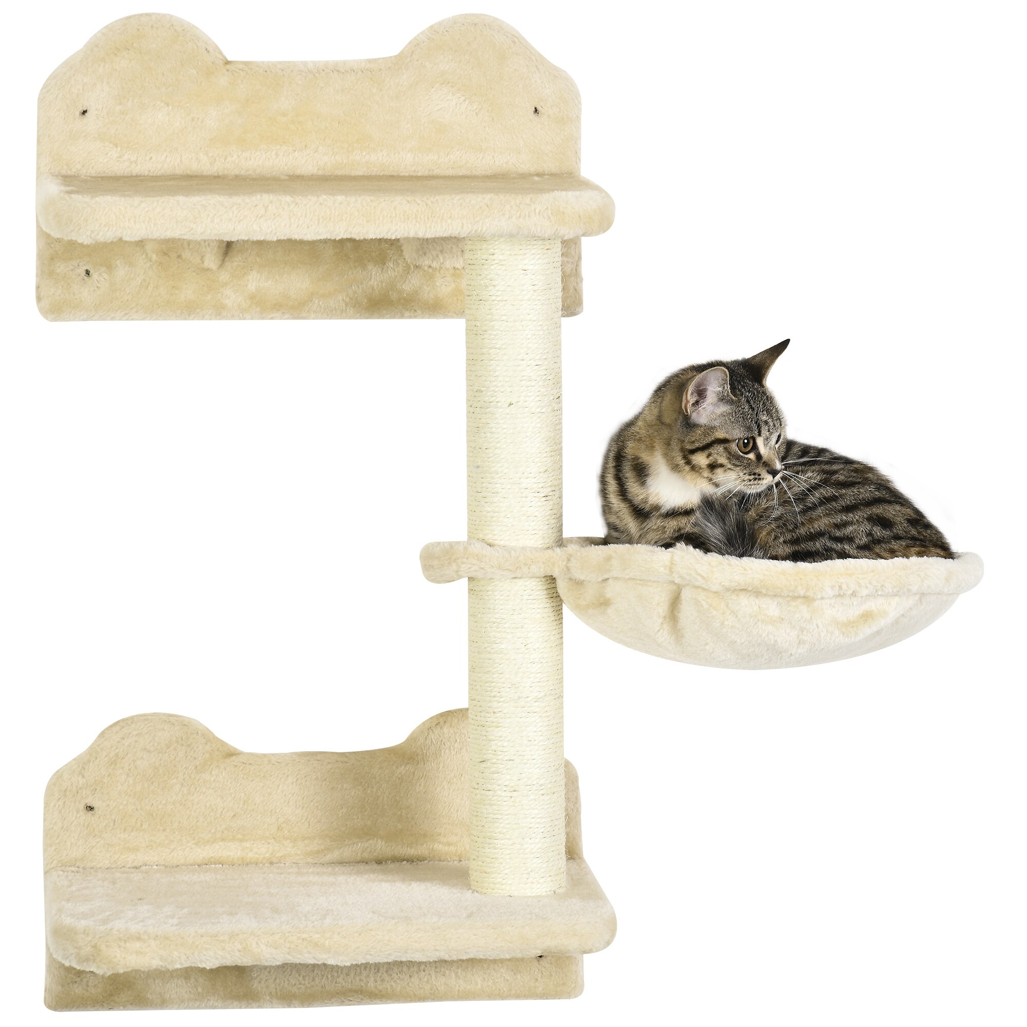 PawHut Kletterwand mit Kletterwand natur 40L x 28B x 73H cm