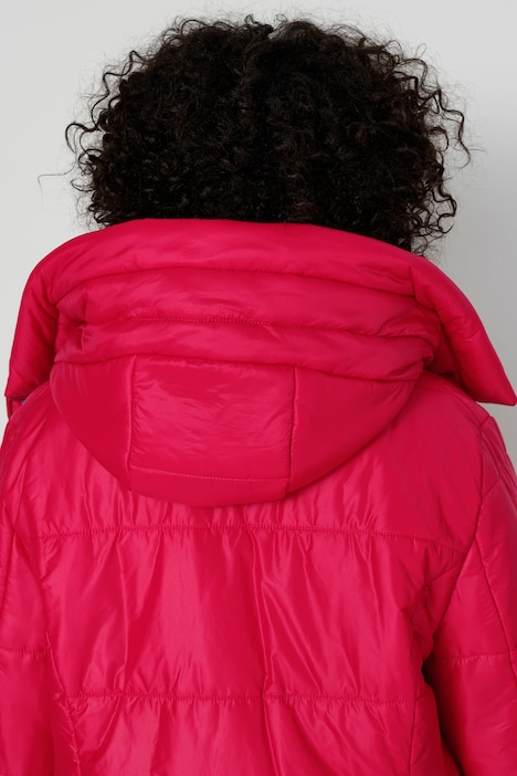 Steppjacke, Kapuze, 2-Wege-Zipper, Langarm
