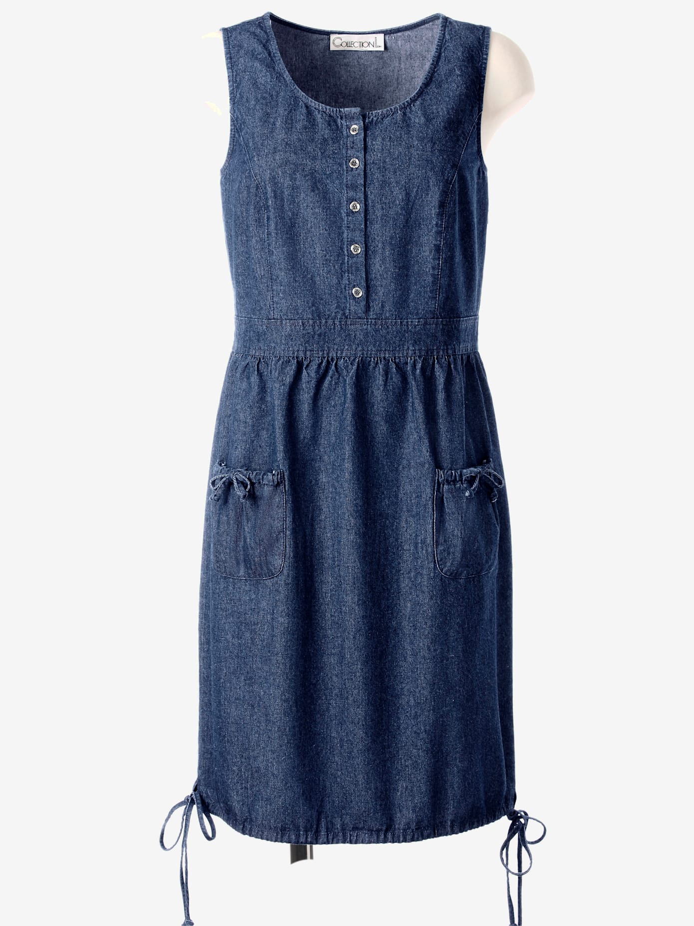 Robe légère en imitation denim avec col rond