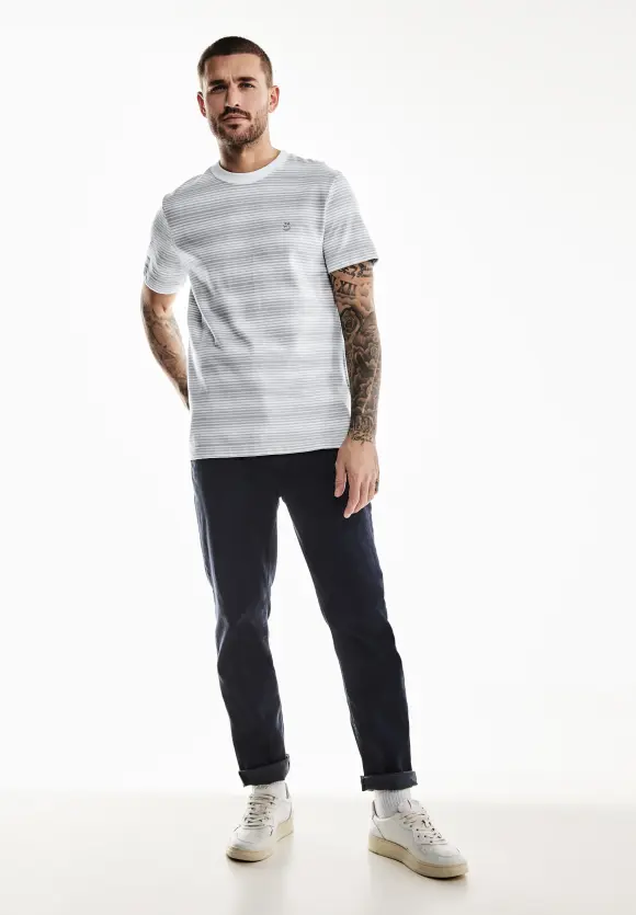Shirt mit Streifen Optik - broken white