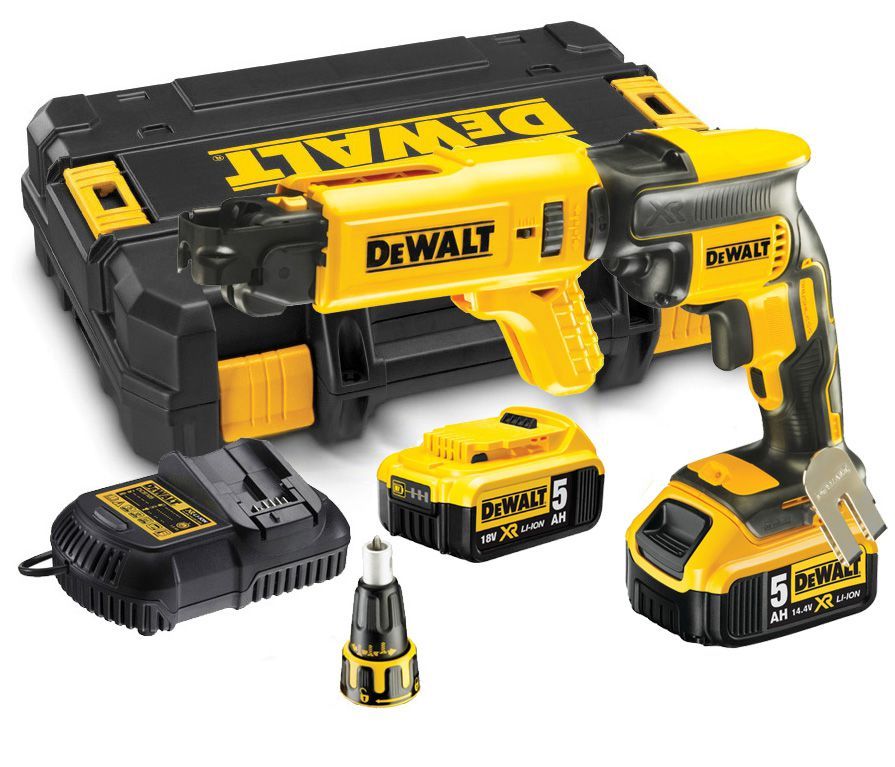 DeWALT DCF620P2K 18V Li-ion accu gipsschroefmachine set (2x5.0Ah) in TSTAK - koolborstelloos