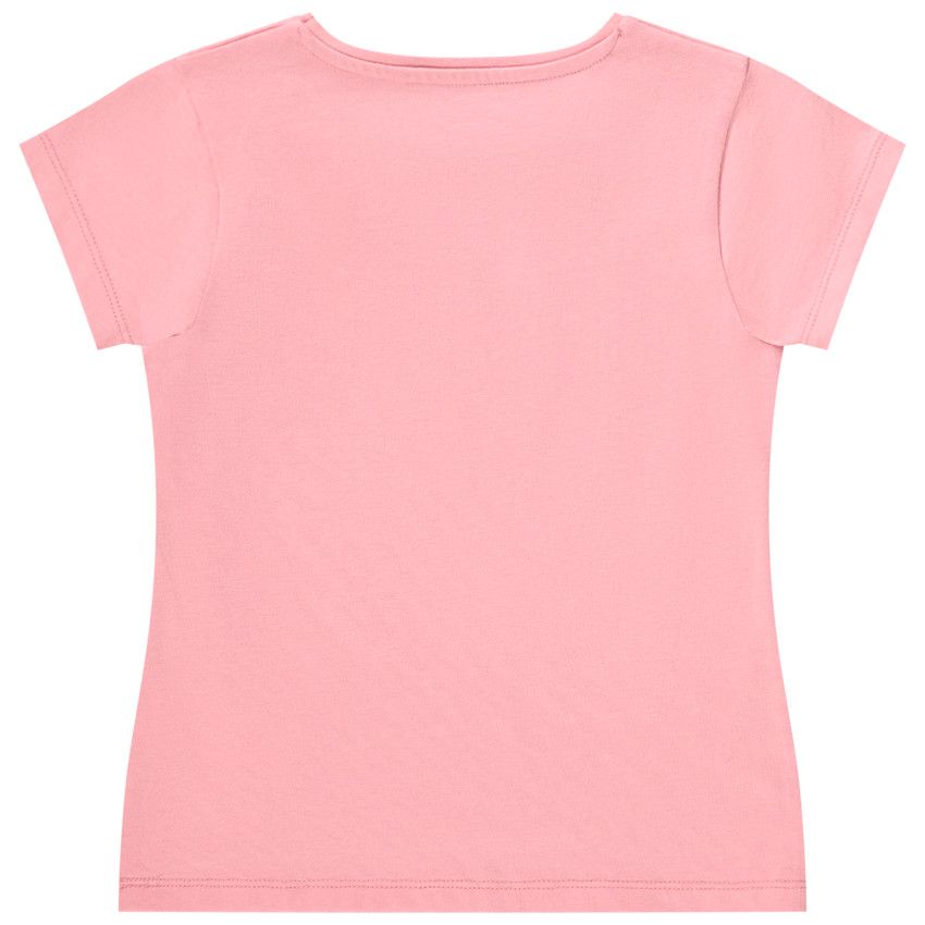 T-shirt manches courtes en jersey print fantaisie pour fille - Multicolore