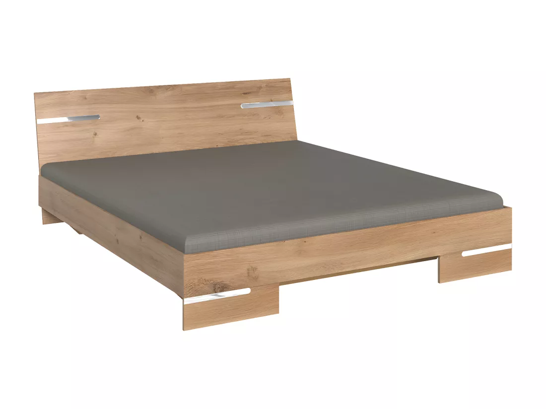 Chambre à coucher complète adulte (lit 140x190 cm + 2 chevets + armoire)