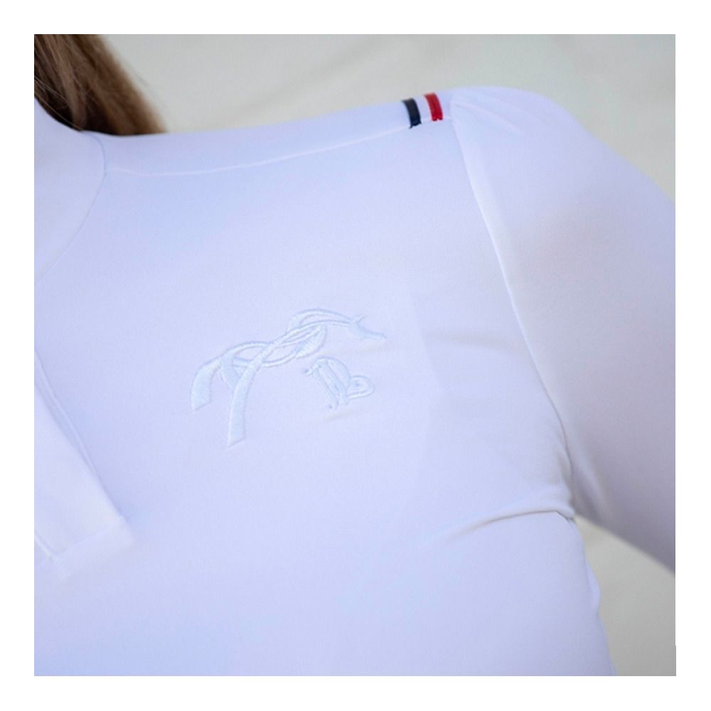 Pénélope BRUGES - Polo de concours Femme blc/g.bbr
