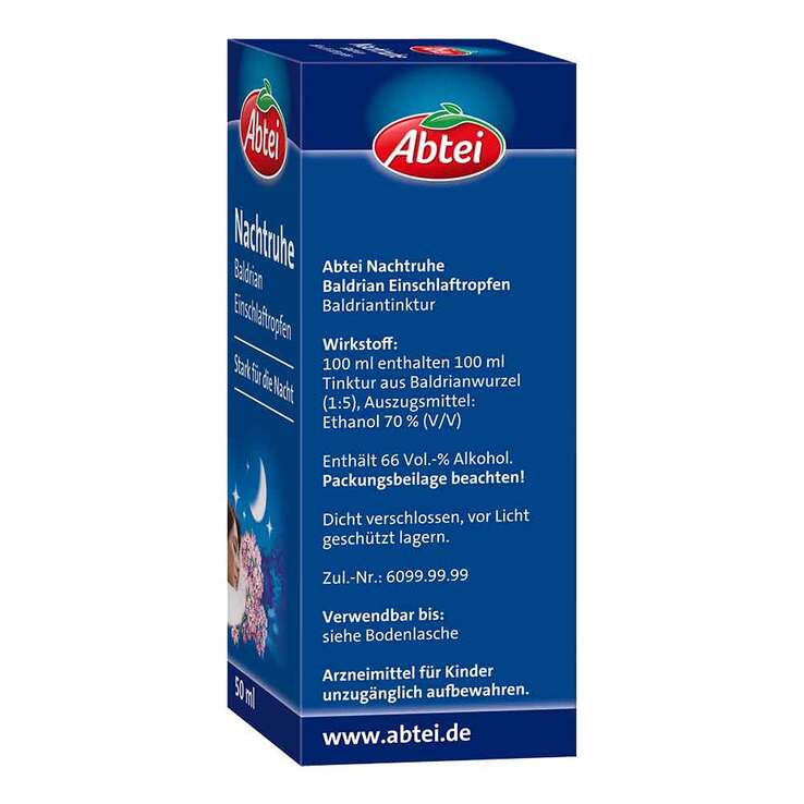 Abtei Nachtruhe Baldrian Einschlaftropfen, 50 ml