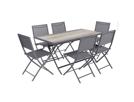 HESPERIDE - Table pliante Table de jardin pliante azua en aluminium - 6 places