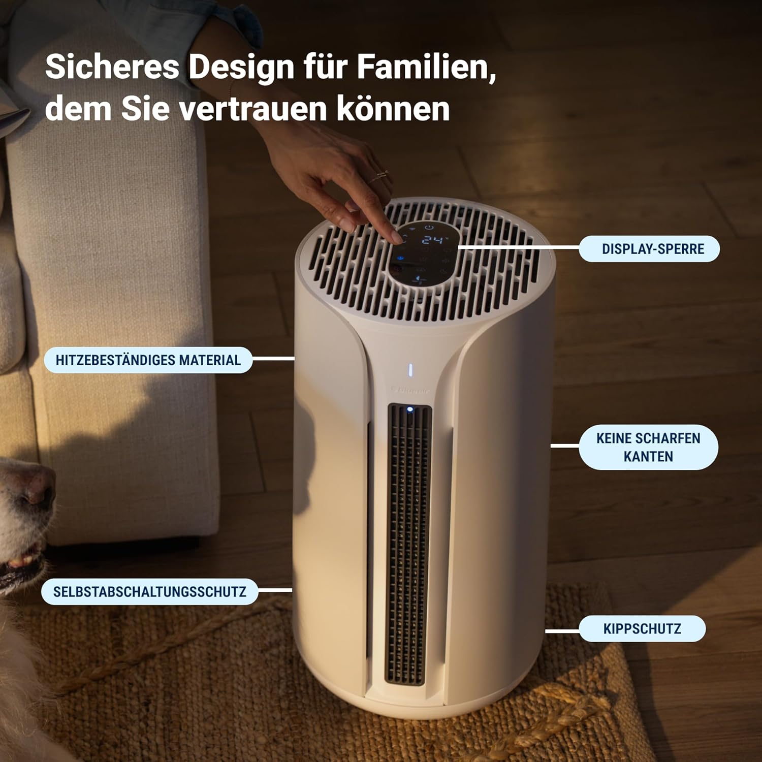 BLUEAIR 3-in-1 Luftreiniger: Kühlen, Heizen, Reinigen – HEPA Silent Luftreiniger für Zuhause, Haustiere, Allergien, Staub, Rauch, Gerüche, Blueair ComfortPure T10i