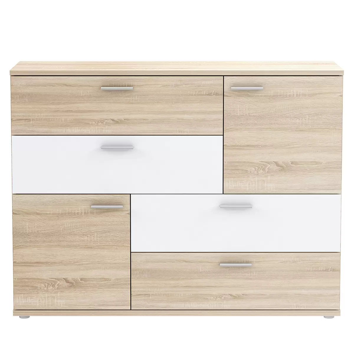 Kommode Skive weiss,hellbeige