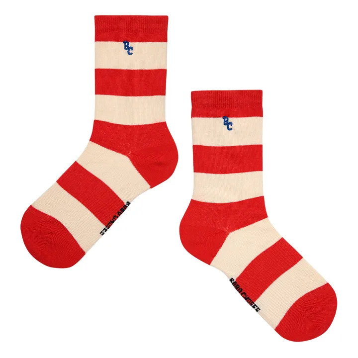 Bobo Choses Lot 2 Paires Chaussettes Rayures | Rouge