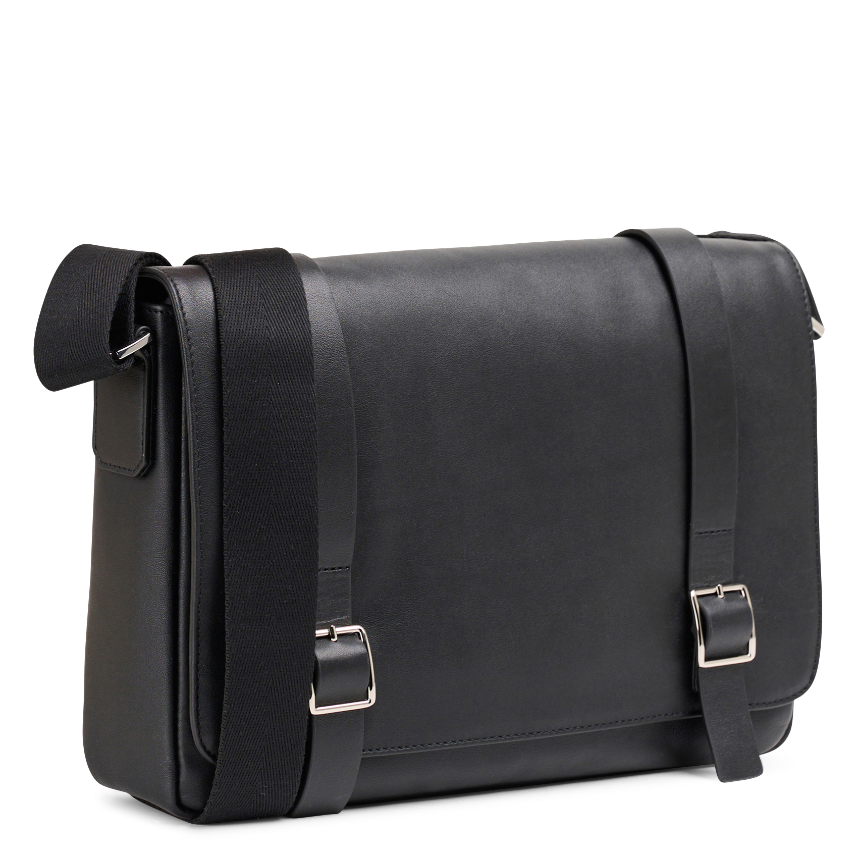 Besace en cuir| Noir