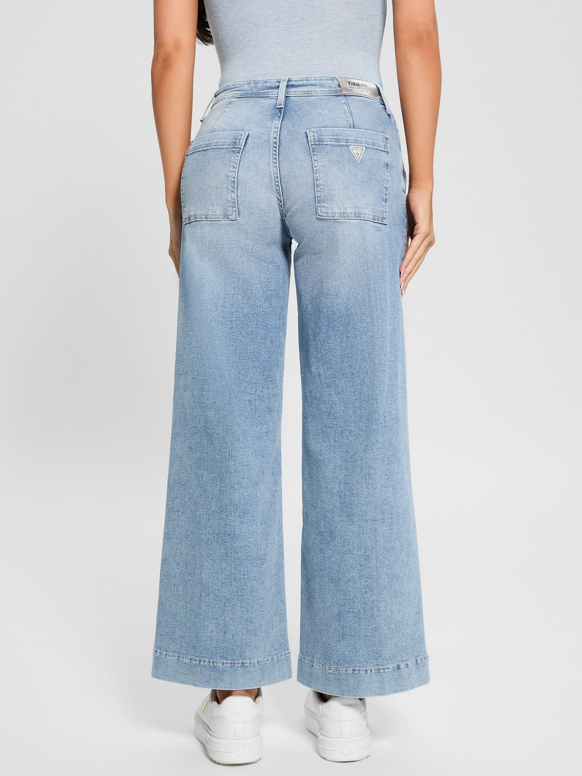 Calça jeans cropped larga Eco Zoya