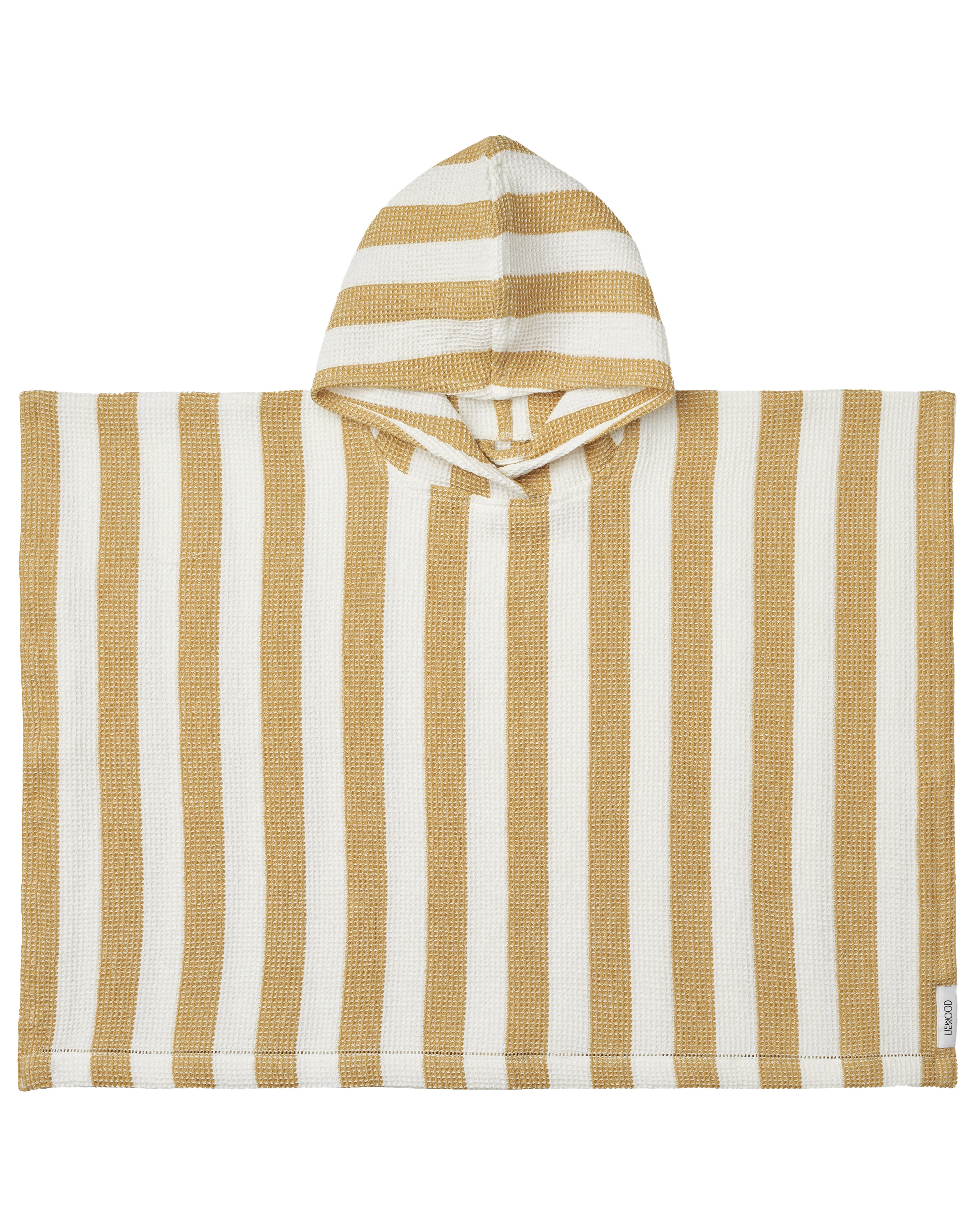 Bade-Poncho PACO gestreift in white/yellow