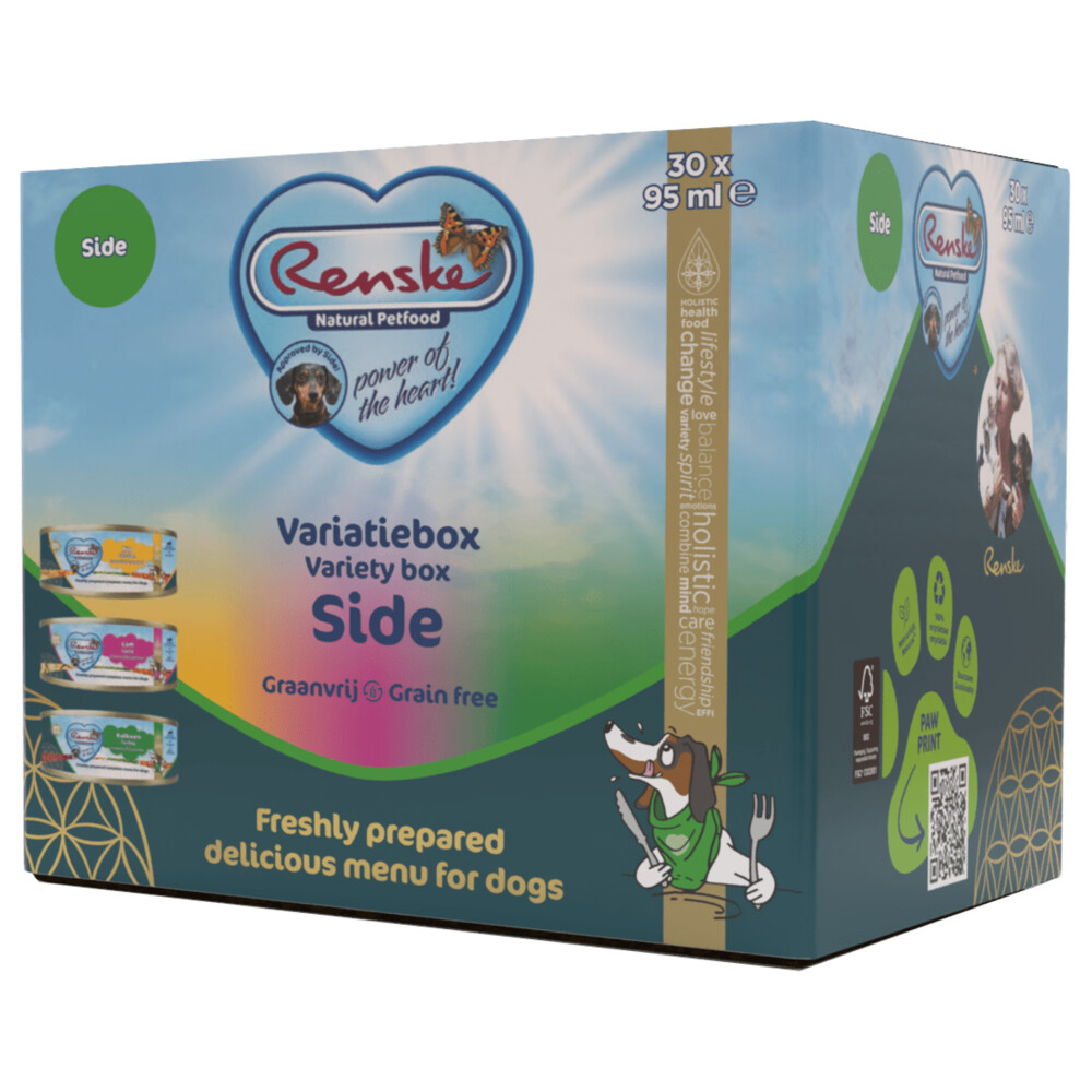 Renske Vers Hond Variatiebox Side Graanvrij30 x 95 gr
