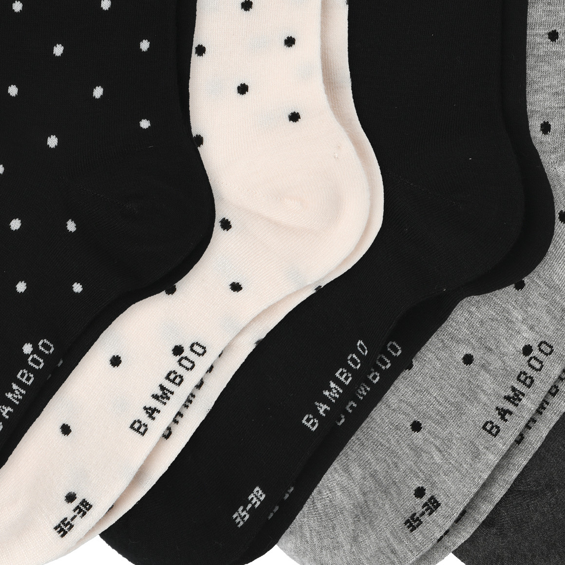 Gina Benotti 5 Paar Damen Socken mit Viskose weiss / schwarz / hellgrau