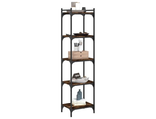 VIDAXL - Bibliothèque 5 niveaux chêne fumé 40x30x154cm bois d'ingénie...