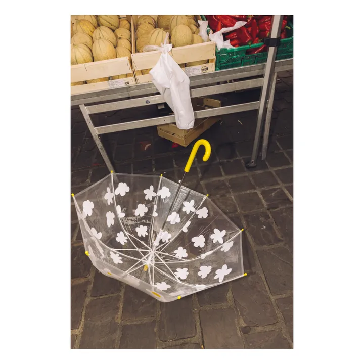 Mathilde Cabanas Parapluie Fleurs adulte | Jaune